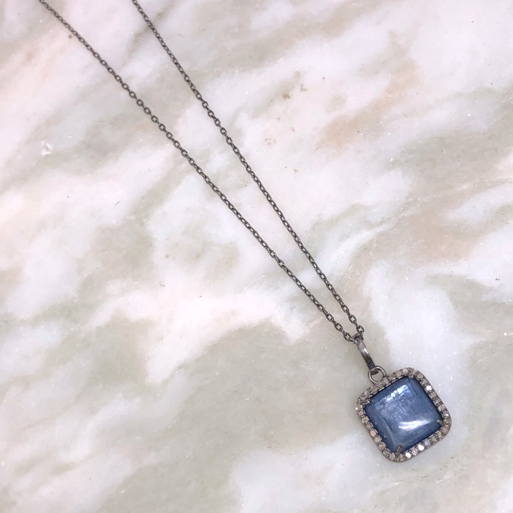 ADORINA RHODIUM DIAMOND PENDANT NECKLACE